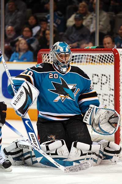 San Jose Sharks goaltender Evgeni Nabokov