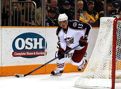 Columbus Blue Jackets right wing Nikolai Zherdev