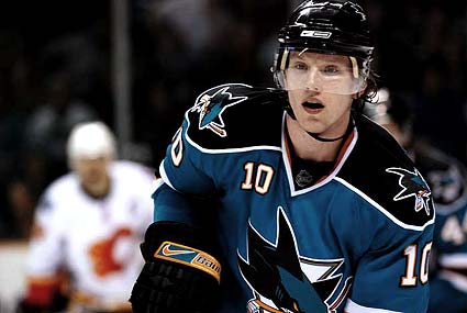 San Jose Sharks defenseman Christian Ehrhoff NHL hockey photo