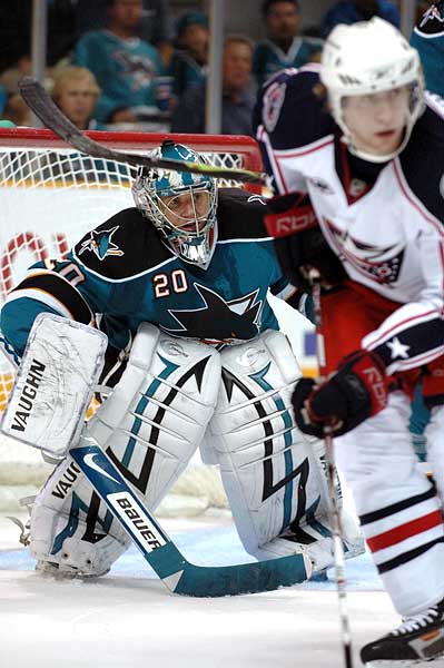 San Jose Sharks NHL goaltender Evgeni Nabokov