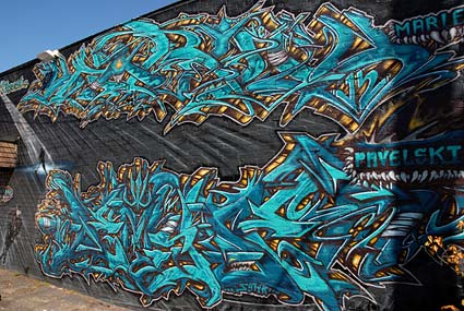 San Jose Sharks Dela market Shark City street mural