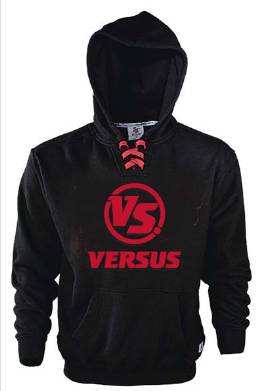 Win a black Versus hooded sweatshirt with your prediction