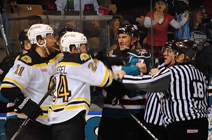 AHL hockey Worcester Sharks Providence Bruins captain Jay Leach
